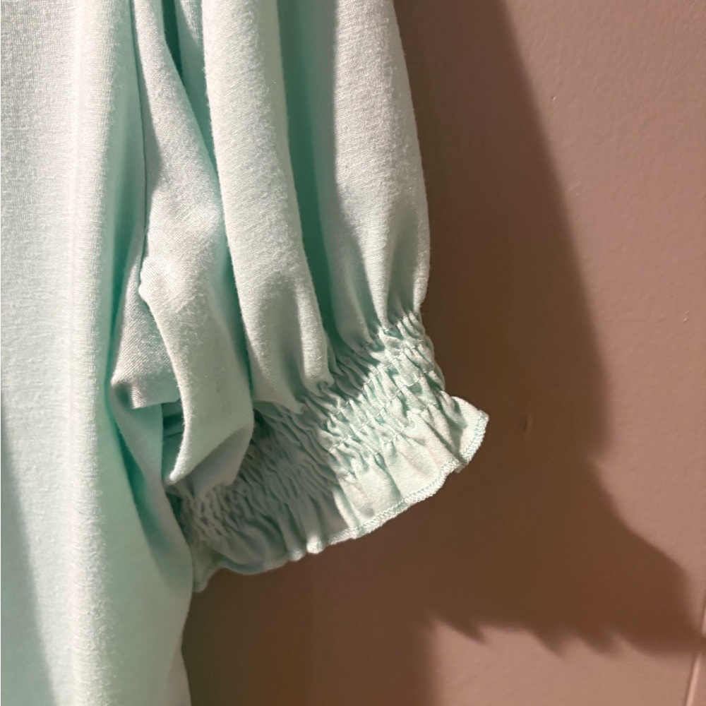 Source Unknown Light Green Blouse - image 4